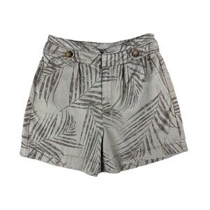 WHBM White House Black Market The Short Tropical Hi Waist Pleated Shorts Size 2